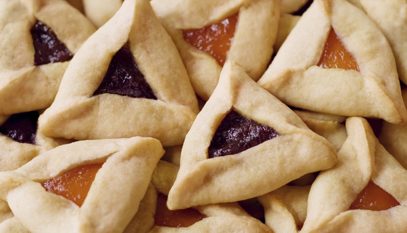 Purim Guide Information Hamantaschen display